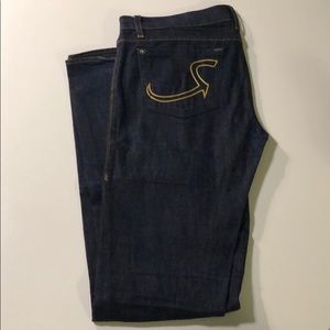 Rock and Republic Straight leg with Gold Stitching